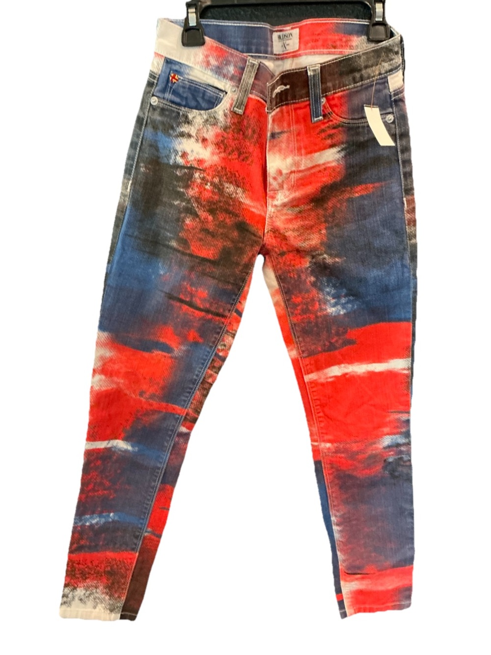 Hudson Jeans Red & Blue Tie-Dye Slim women’s Jeans